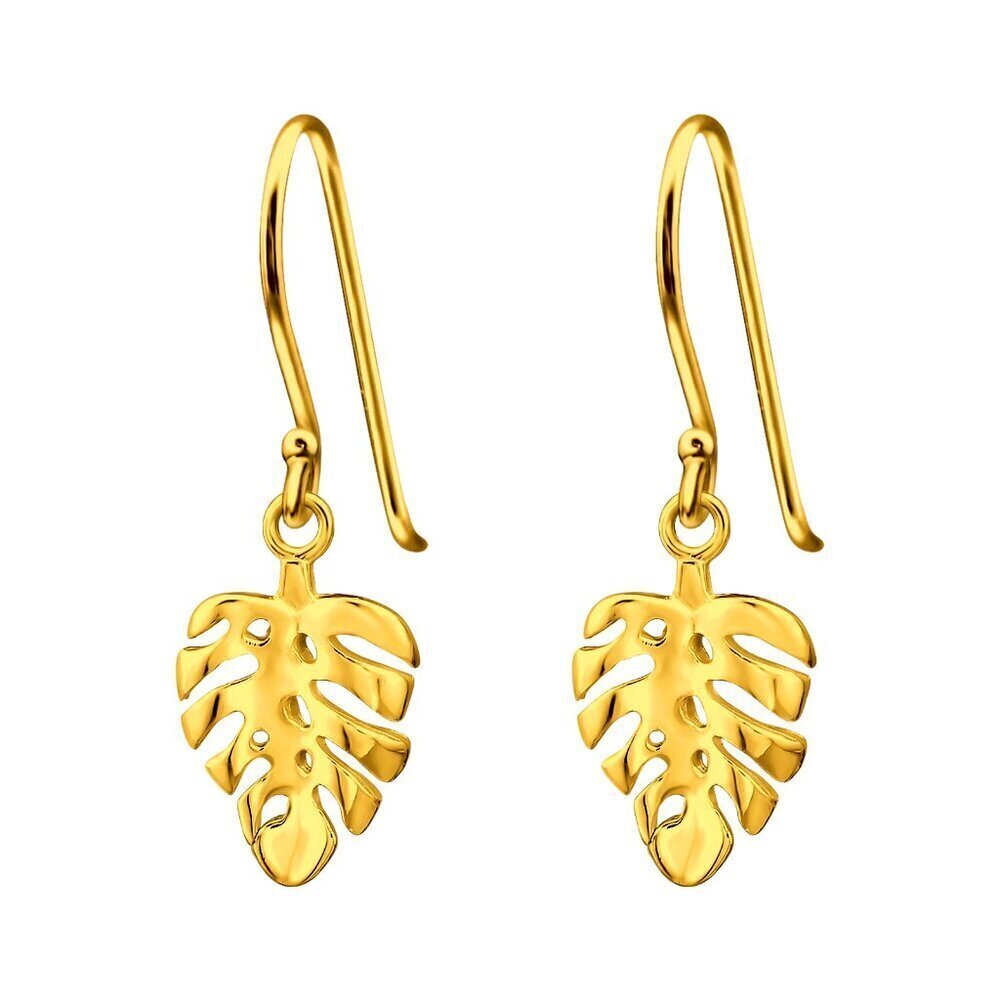 14K Gold Vermeil Leaf Earrings | Delicate Botanical